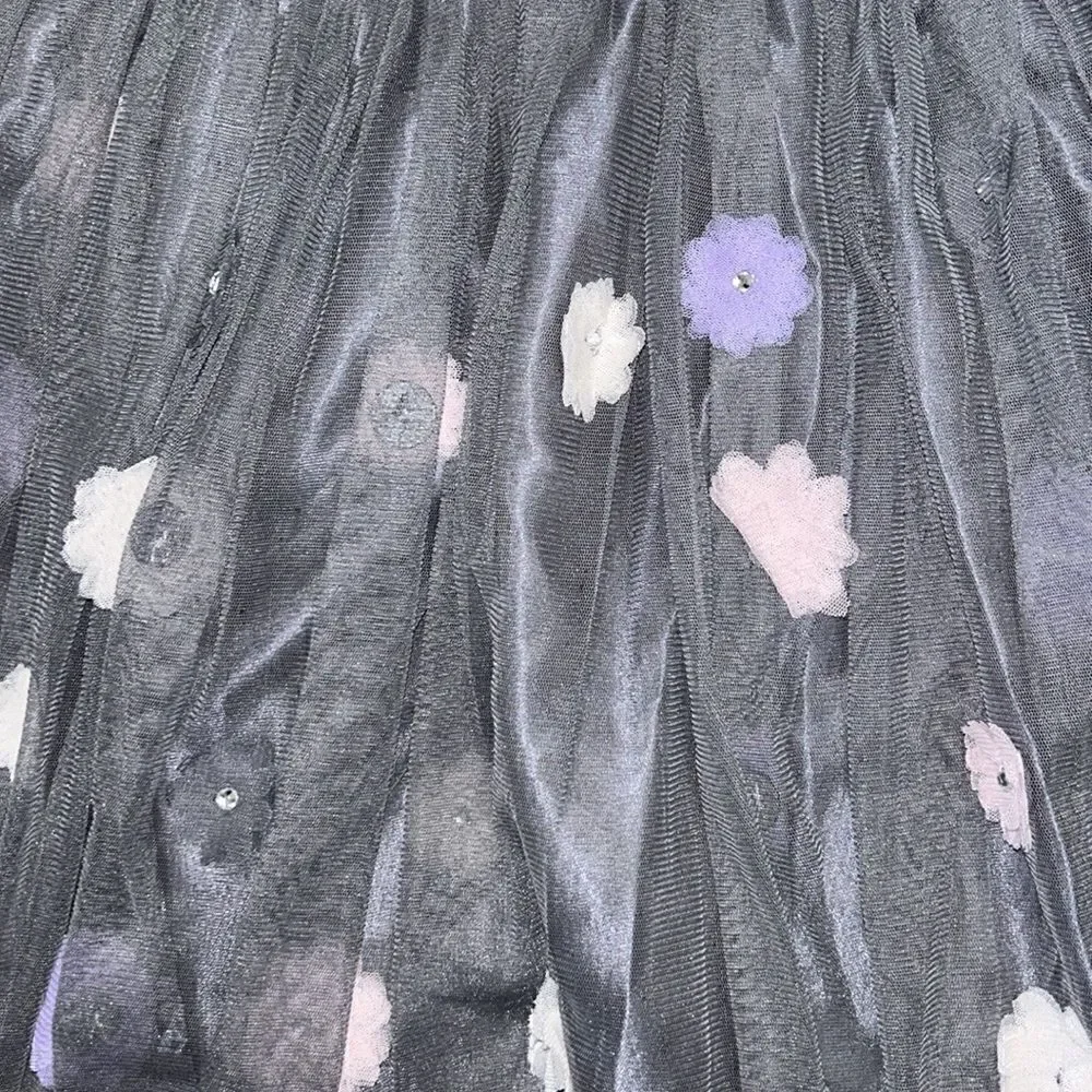 Girls Gray Tulle Skirt(Size M7/8)